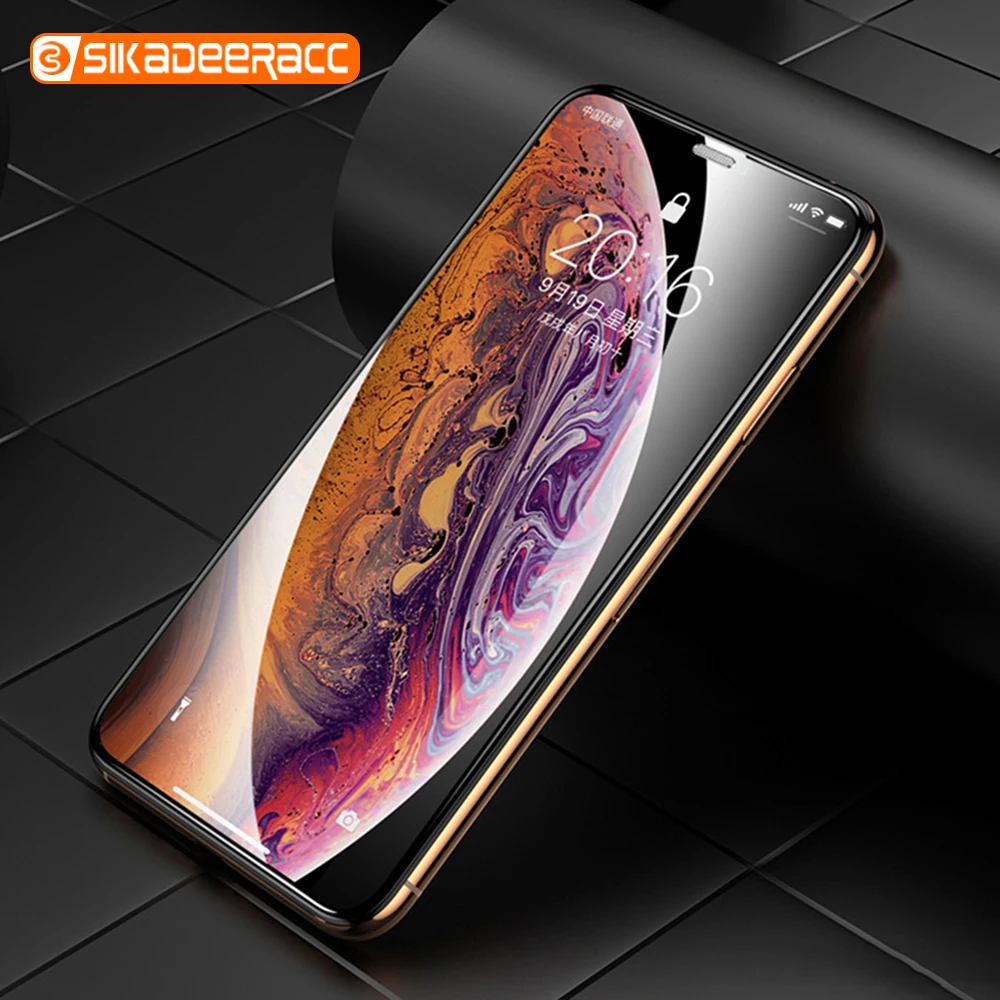 9D пыле Защитная пленка для экрана из закаленного стекла iPhone 6 6s 7 8 plus X XR XS Max