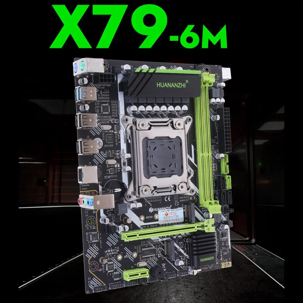 Huananzhi X79 материнская плата LGA 2011 USB3.0 SATA3 поддержка REG ECC память и Xeon E5 процессор