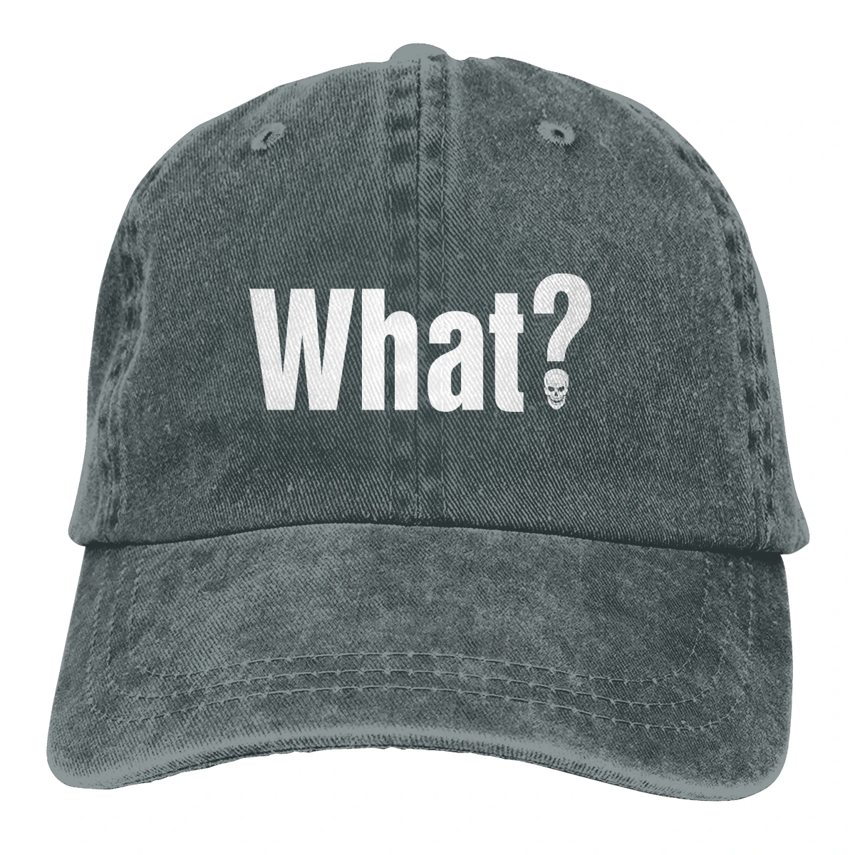 Что письмо с черепом Casquette синий унисекс Мужские Женские деним Strapback бейсболка Регулируемая Гольф папа шляпа