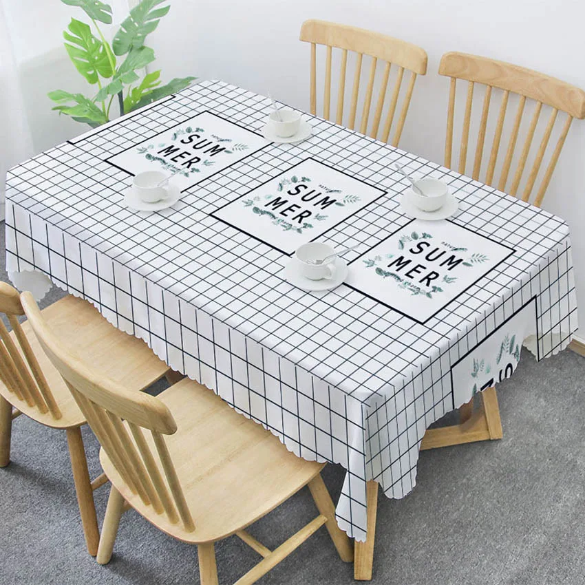 Pattern 5 С рисунком в виде листов покрытие стола Nordic кактус скатерть с геометрическим рисунком декор обеденный, журнальный столик дома Банкетные Скатерти пыле декоративное фоновое полотно - Цвет: Pattern 5