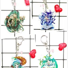 Аниме брелок двухсторонний прозрачный акриловый кулон Hatsune Miku сопутствующие продукты поколение жировых комиксов выставка Hot S