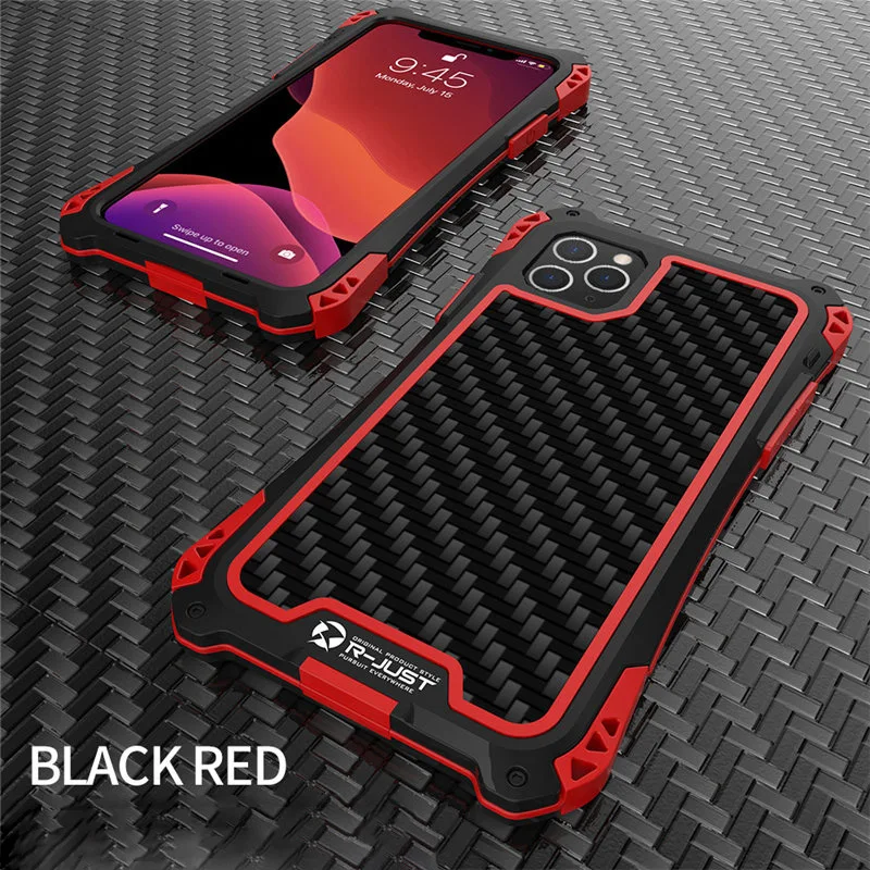 AMIRA Life Waterproof Shockproof Phone Case For iPhone 11 iPhone 11 Pro/Max Carbon fiber Cover Heavy Duty Hybrid Rugged Armor - Цвет: colro 1