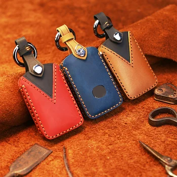 

Genunie leather car key cover fob bag shell for mazda 3 Alexa CX4 CX5 CX8 2019 2020 car interior accessories