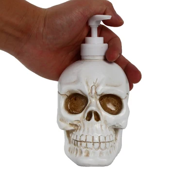 

New 350ml Retro Skull Shaped Liquid Dispenser Creative Household Shampoo Shower Foam Repeatedly Refillable