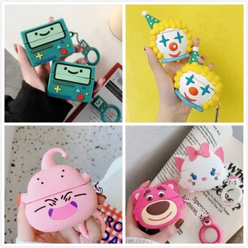 

3D Earphone Case For Airpods Pro Case Silicone Pig Dog Cartoon Headphone/Earpods Cover For Apple Air pods Pro 3 Case Keychain