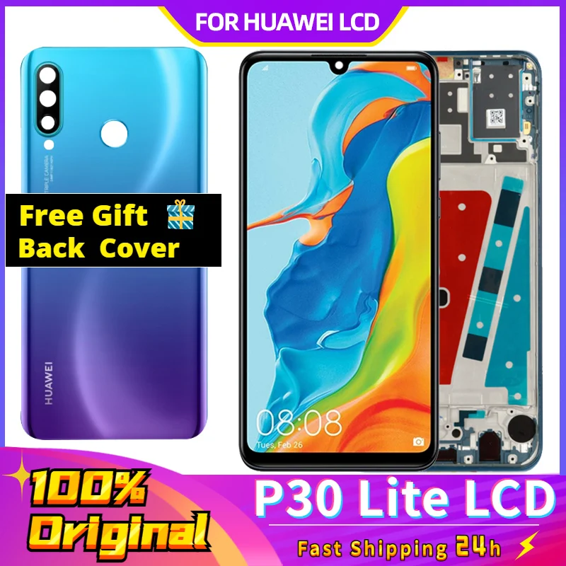 Écran Huawei P30 Lite - LCD Réfurbishé Avec Cadre - Bleu - Occasion