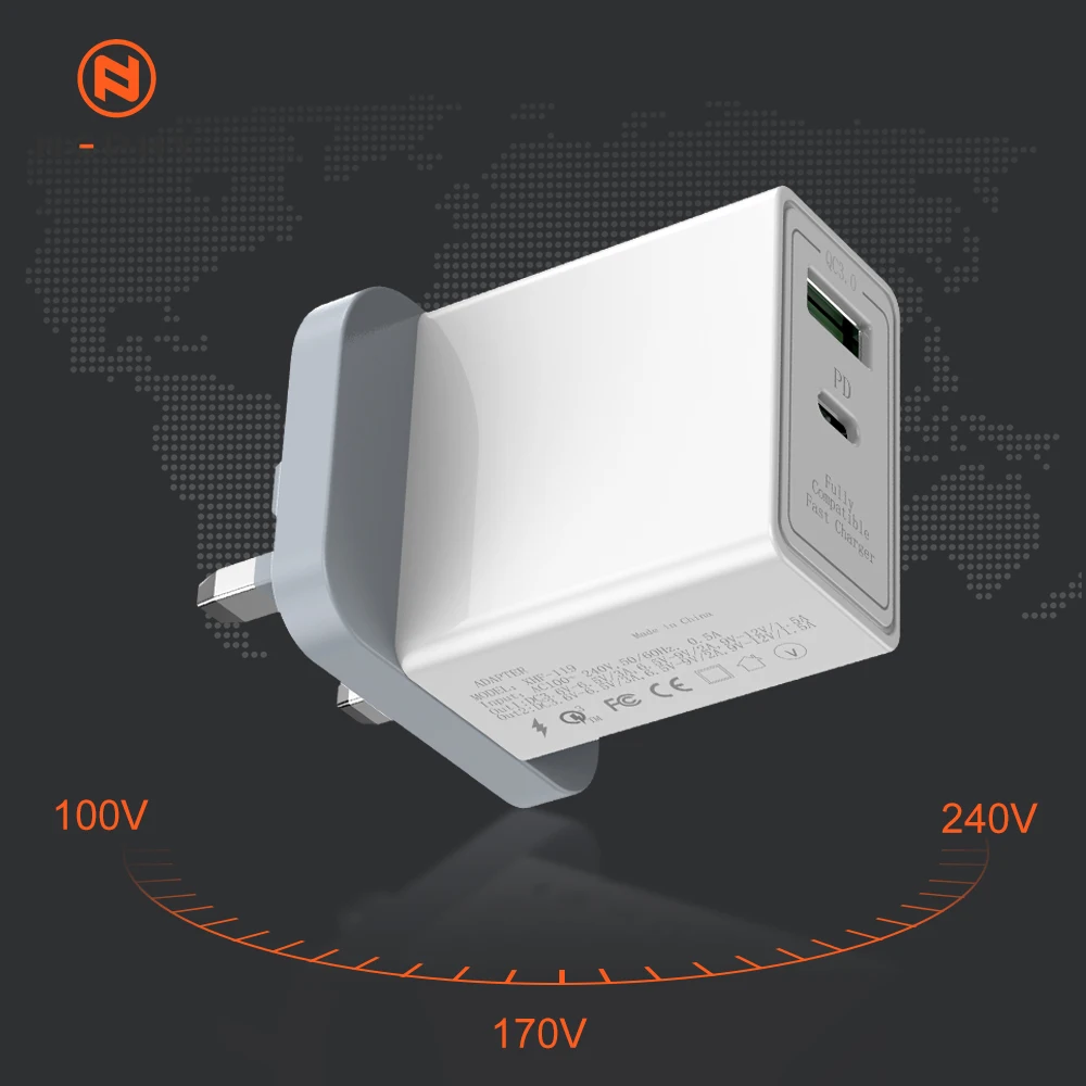 Быстрая зарядка 30 Вт usb type C/USB C PD 3,0 Быстрая зарядка мобильного телефона зарядное устройство для iPhone X XR XS Max 6 6S 7 8 Plus Xiaomi Mi 9 8