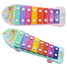 Детская развивающая игрушка для младенцев, музыкальный инструмент, тяговый стук, фортепиано, крепящаяся проволока, октава, маленькая арфа