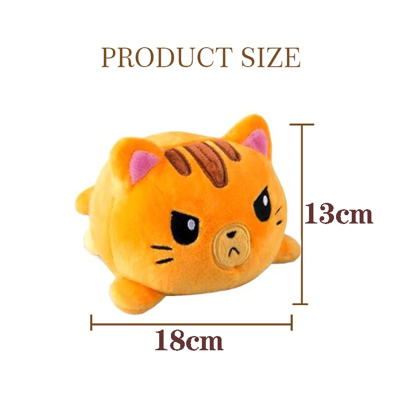 

Reversible Flip Cat Stuffed Plush Doll Soft Simulation Rever-sible Plush Toy Color Chapter Plush Doll Filled Plush Child Toy