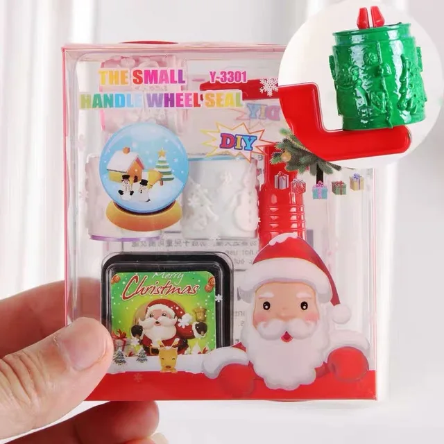 DIY Dinosaur Cartoon Roller Seal with Ink Pad Children's Encouragement Seal Christmas Student Prize Teacher Encourage Children 3