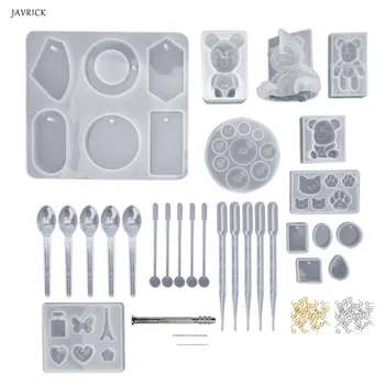 

1 Set Animal Silicone Mold DIY Handmade Crafts Making Set Bear Rabbit Cat Claw Mould Necklace Pendant Jewelry Crystal Resin Mold