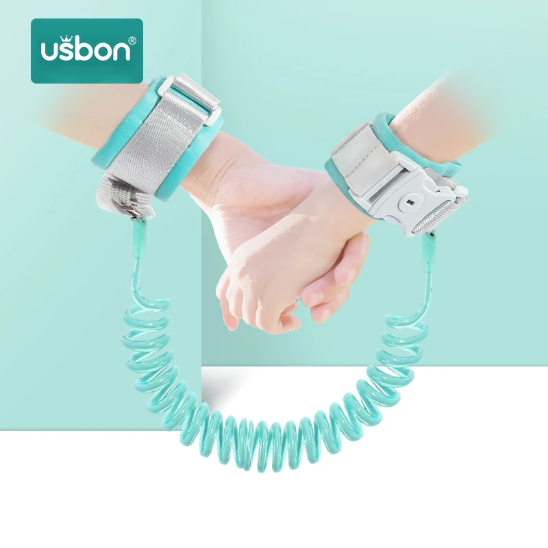 

Usbon 2-2.5M Kids Safety Harness Adjustable Children Leash Anti-lost Wrist Link Traction Rope Baby Walker Wristband