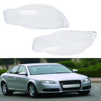 

Car Clear Headlight Lens Cover Replacement Headlight Headlamp Shell Cover For-Au di A4 B7 2006 2007 2008