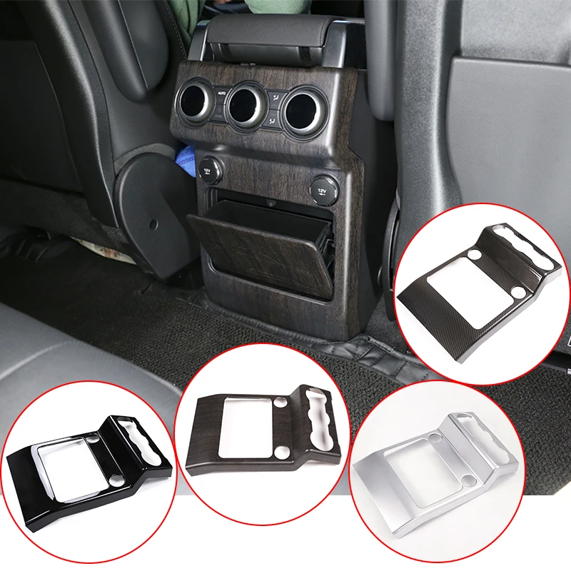

4 Colors ABS Chrome Armrest Box Rear AC Outlet Vent Cover Trim For Land Rover Discovery 5 LR5 2017-2020 Car-Styling Accessories