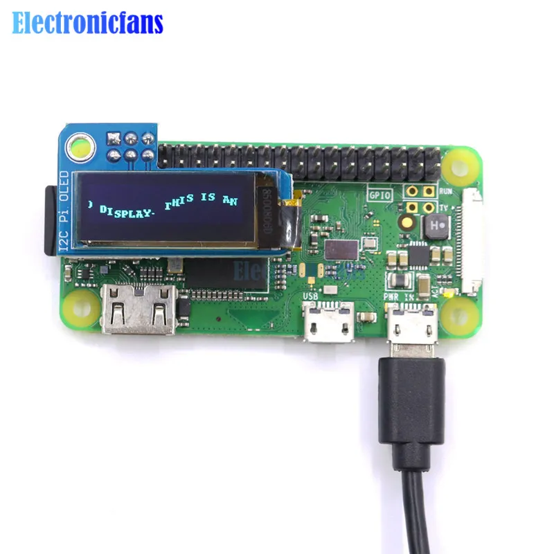 PiOLED 0,91 дюймовый OLED 128x32 IEC IIC SSD1306 синий OLED дисплей модуль для RPI Raspberry Pi 1, B+, Pi 2, Pi 3 и Pi Zero