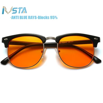 

IVSTA Real Blue Light Blocking Glasses Blocks 95% Anti Blue Ray Gaming Glasses Computer Smartphone TV Minus Eye Starin 3016