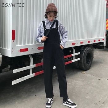 

Jumpsuits Women Spring Summer Trendy Retro Loose Korean Style Simple All-match Streetwear Ulzzang Kawaii Womens Trousers Casual