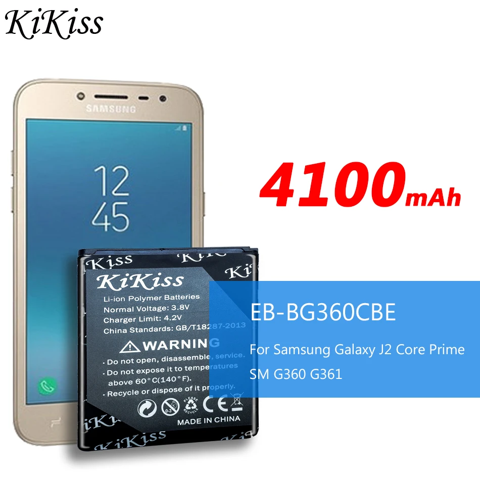 Большой аккумулятор 4100 мАч для Samsung Galaxy CORE Prime G3606 G3608 G3609 J2 модель 2015 года с большим