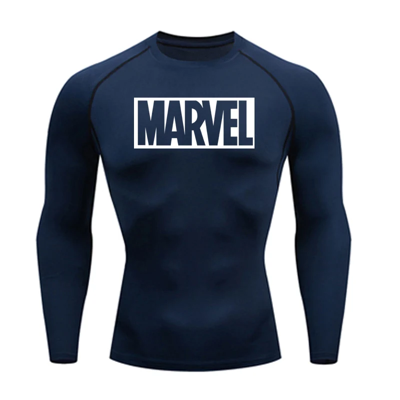shirts 2 шт. спортивный костюм для мужчин сжатия ММА футболка с длинным рукавом Рашгард комплект мода толстовка+ леггинсы фитнес термобелье - Цвет: shirts