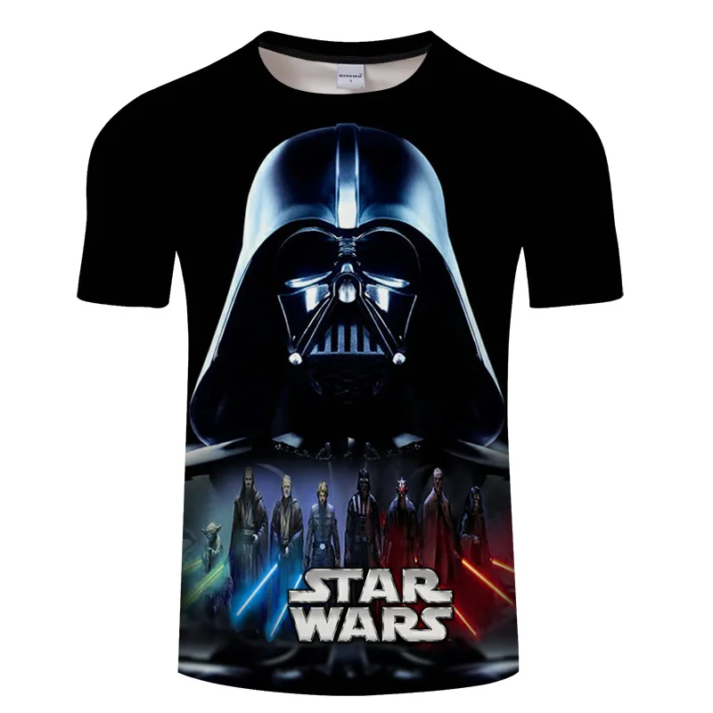 Новые Звездные войны футболка 3D мужские футболки с принтом женская летняя повседневная футболка с коротким рукавом Забавные топы футболки Модная одежда