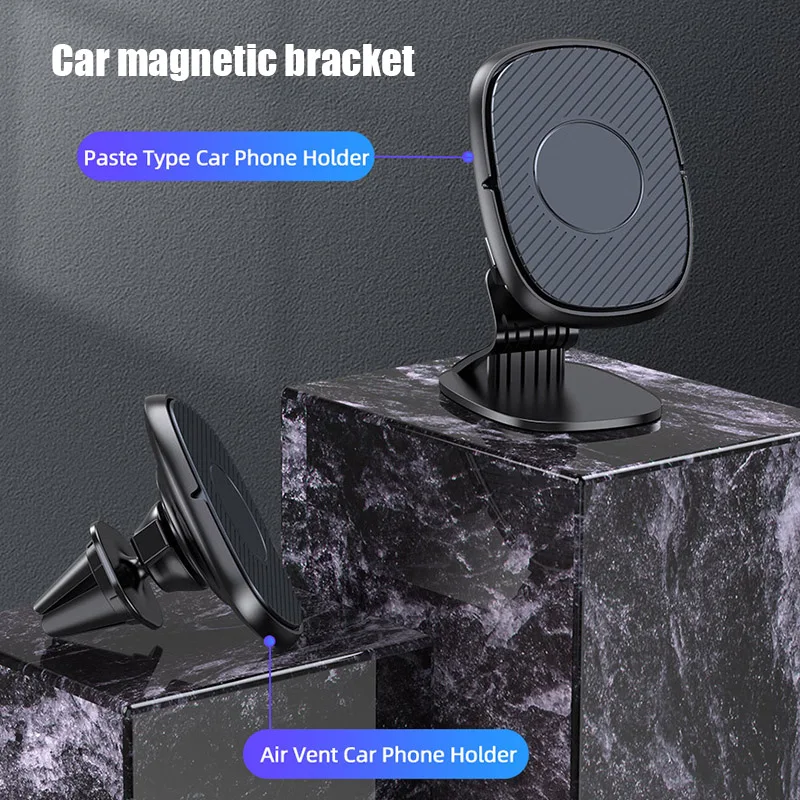 folding desktop phone stand 360 Degree Rotating Car Adjustable Paste Magnet Magnetic Mobile Phone Holder Car Air Vent Clip Mount For All Smart Phone phone stand for desk