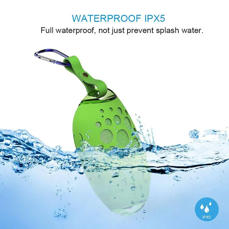 

Cool Mini Music Speaker Bluetooth Mango Shape Portable Waterproof Dust-proof Silicone Outdoor Wireless Sound Box Carabiner