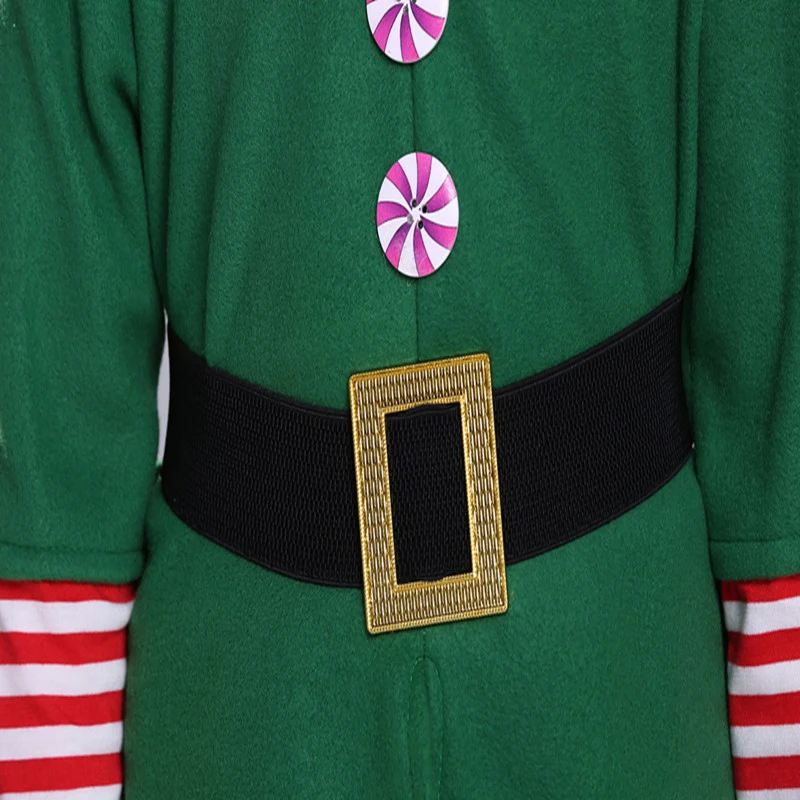 Карнавальные костюмы Санта-Клауса на год и Рождество; зеленое платье эльфа с поясом для детей и взрослых; семейный костюм; Мужские карнавальные вечерние костюмы
