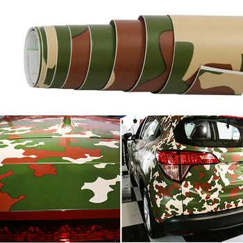 

SUNICE 1.52x18m Car Protective Films Stickers Green Camouflage Sticker Cars Wrap Vinyl Wrapping Cars Accessories Self-adhesive
