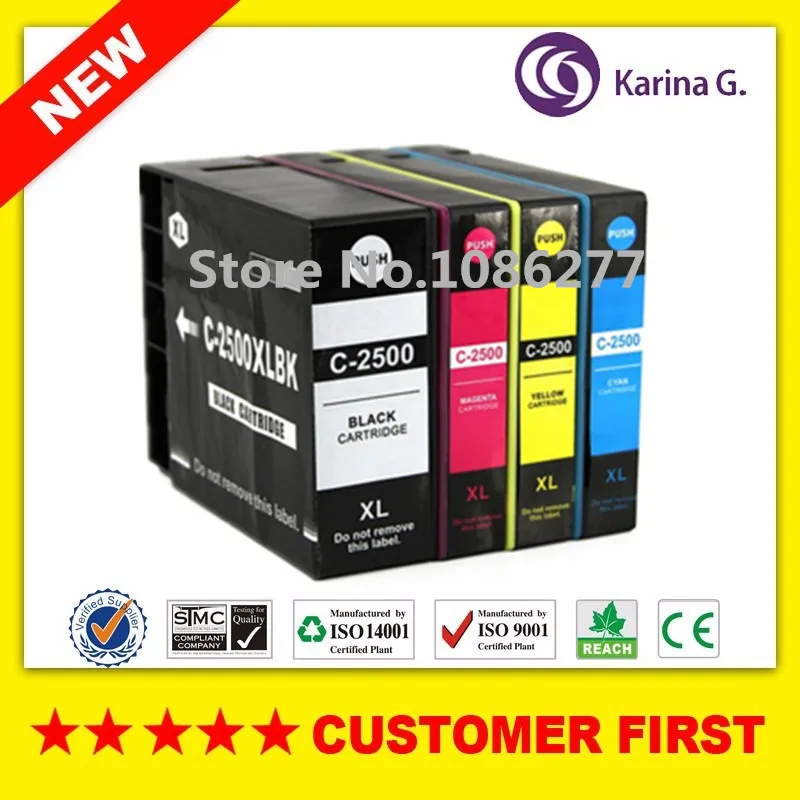 Совместим с Canon PGI2500 PGI 2500 чернильных картриджей для MAXIFY IB4050 Ib4150 MB5050 MB5150 MB5350 и т.