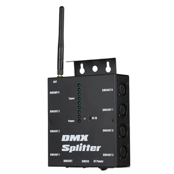 

TOP for DMX512 Wireless Distribution Amplifier for Stage Light 8 Channels Optical Splitter for Party DJ Show Club Disco KTV Stag