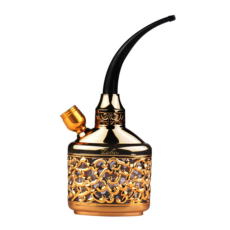 Gold 5 шт./компл. Hookah Smoke гаджет для мужчин, размывании резьбы металлический портсигар держатель фильтра многоразовые Смолы Фильтрации уменьшения содержания вредных веществ - Цвет: Gold