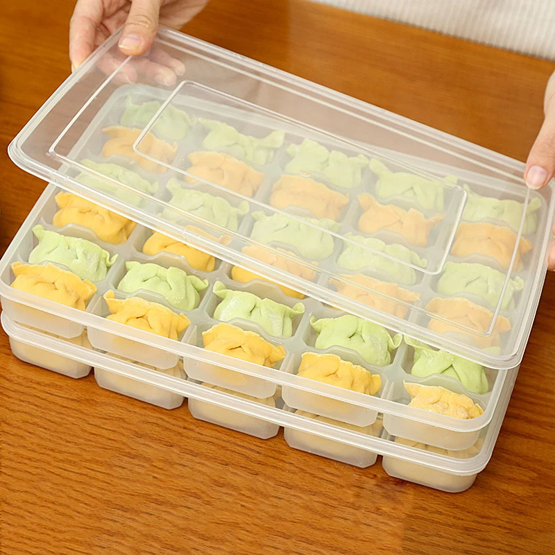Refrigerator Quick Freezing Dumpling Storage Box Kitchen Fridge Freezer Dumplings FreshKeeping