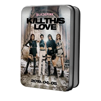 

Kpop Blackpink Mini Album 2 KILL THIS LOVE Lomo Polaroid Photo Card Fans Metal Gift Box 40pcs Collective Cards Drop Shipping