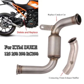 

For KTM Duke125 250 390 RC390 Exhaust System Piep Motorcycle Mid Link Piep Connect 51mm Exhaust Muffler Tube Slip On 2017-2019