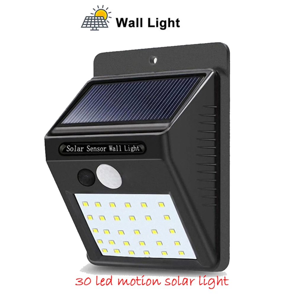 

1-4pcsPIR Motion Sensor Solar Lights 30 LEDs Outdoor Separable Light for Garden Security Waterproof Wireless Wall Lamp energia l