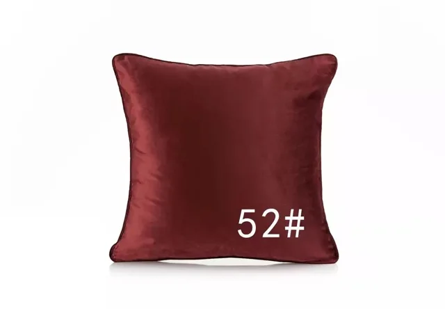 Wine Red Новинка, современный модный дизайн, чистый синий яркий цвет, Бархатная подушка для дивана, автомобиля, дома, декоративная Бархатная подушка, наволочка - Цвет: Wine Red