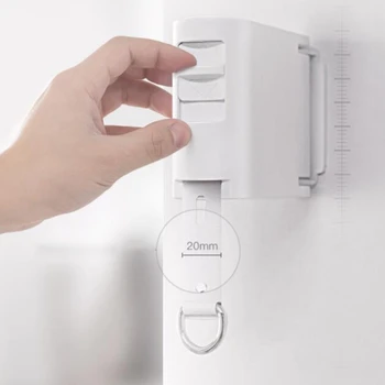 

Punch-free Balcony Invisible Telescopic Clothesline Indoor Household Shrink Clothesline White/Black Telescopic Clothesline