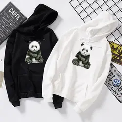 Панда аниме одежда с принтом худи графика Топы Кофты Poleron Kawaii панда унисекс для осени уличные пуловеры толстовка