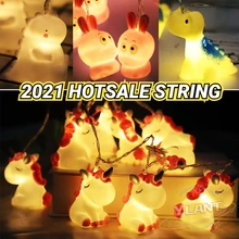 

YLANT LED String Light Unicorn Dinosaur String Children's Room Decoration String Animal Shape LED String Light Christmas Light