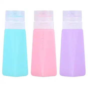 

3pcs Dispenser Bottles Portable Durable Empty Lightweight Silicone Dispenser Bottles for Trip Home Travel