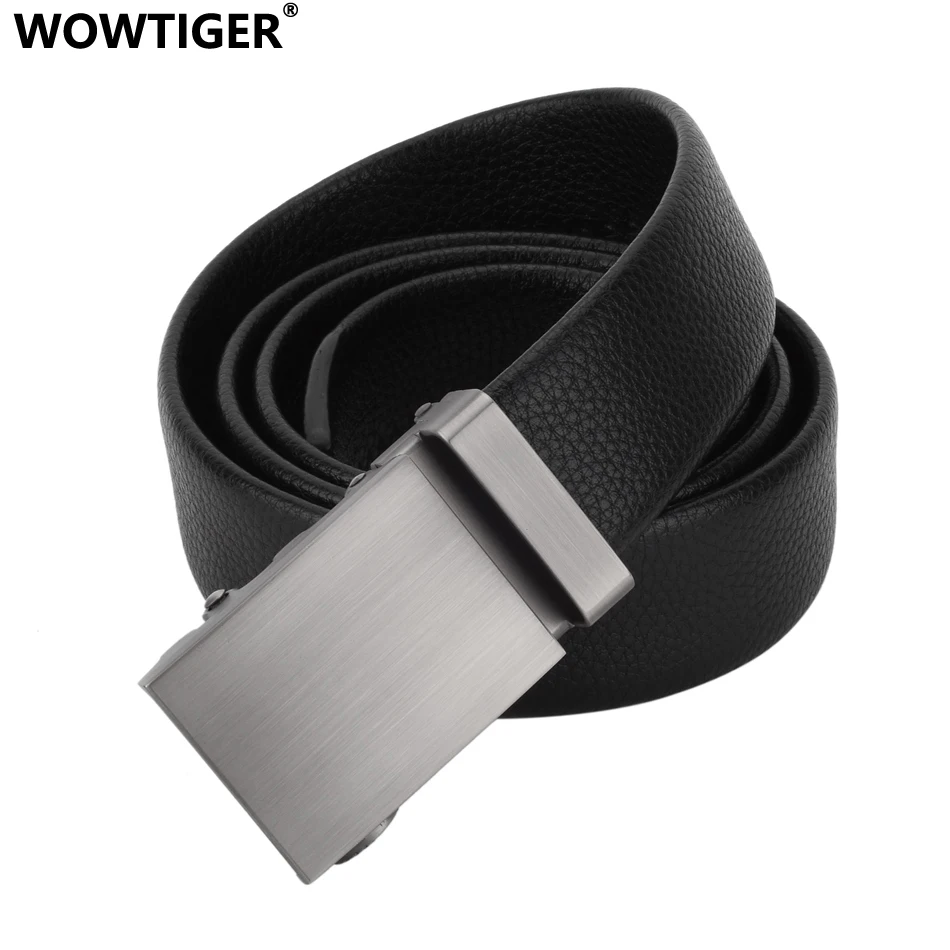 WOWTIGER высокое качество автоматическая пряжка кожаные ремни для мужчин брендовая