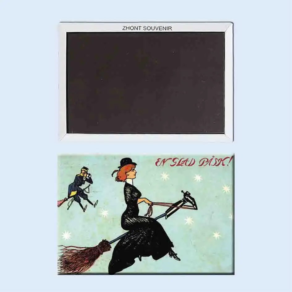 Sweden Eastern Witches En Glad Pask Vintage Poster 24149 Retro nostalgic fridge magnets | Дом и сад