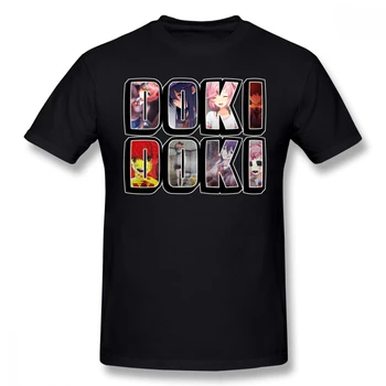 

Doki Doki Literature Club T Shirt DOKI DOKI T-Shirt Male Short Sleeves Tee Shirt Plus size Printed Cotton Casual Awesome Tshirt