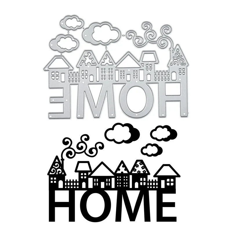 

YaMinSanNio Home Word Dies House Clouds Metal Cutting Dies New 2019 for Card Making Scrapbooking Diecuts Decor Stencils Crafts