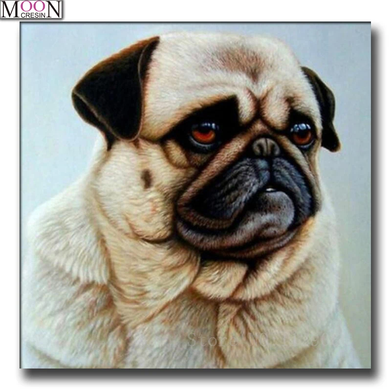 

Animals 5D DIY Diamond Painting Fat Dog Full Square/Round Drill Embroidery Cross Stitch Rhinestone Mosaic Home Decor With Beads