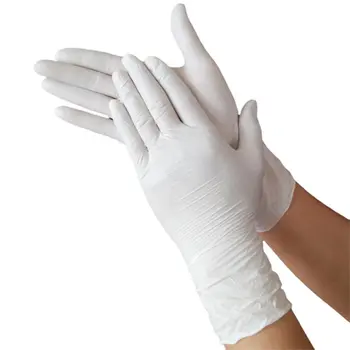 

Disposable nitrile gloves examination Thick latex gloves Protection experiment Oral durable latex food-grade gloves 1 pair