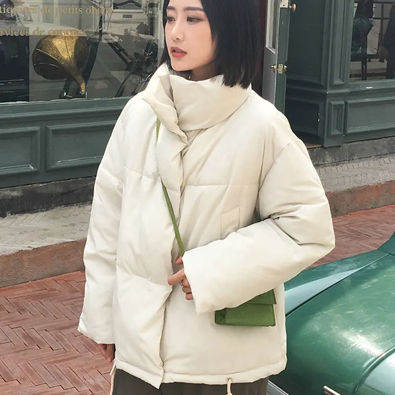 Осенне-зимняя куртка женская парка пальто плюс размер стойка Шеи Повседневная теплая хлопковая Парка женская уличная верхняя одежда куртки