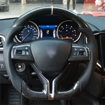 

For Maserati Ghibli Levante Quattroporte carbon fiber sports steering wheel, LED racing steering wheel