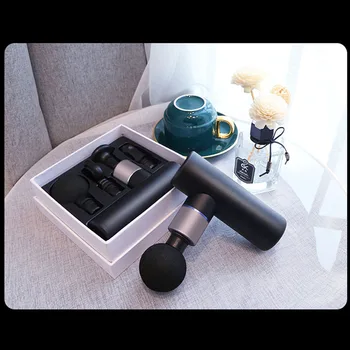 

Portable 4 heads 4 mode Massage gun xiaomi massager gun Machine Deep Muscle Relaxation Fascia Massager 4 Modes Body massager
