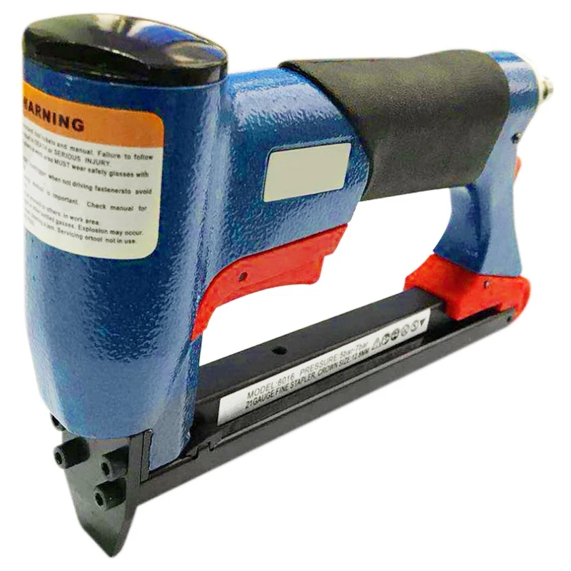Promotion--1/2 Inch Pneumatic Air Stapler Nailer Fine Stapler Tool For Furniture Blue Nailer Tool 4-16Mm Woodworking Pneumatic A Promotion--1/2 Inch Pneumatic Air Stapler Nailer Fine Stapler Tool For Furniture Blue Nailer Tool 4-16Mm Woodworking Pneumatic A